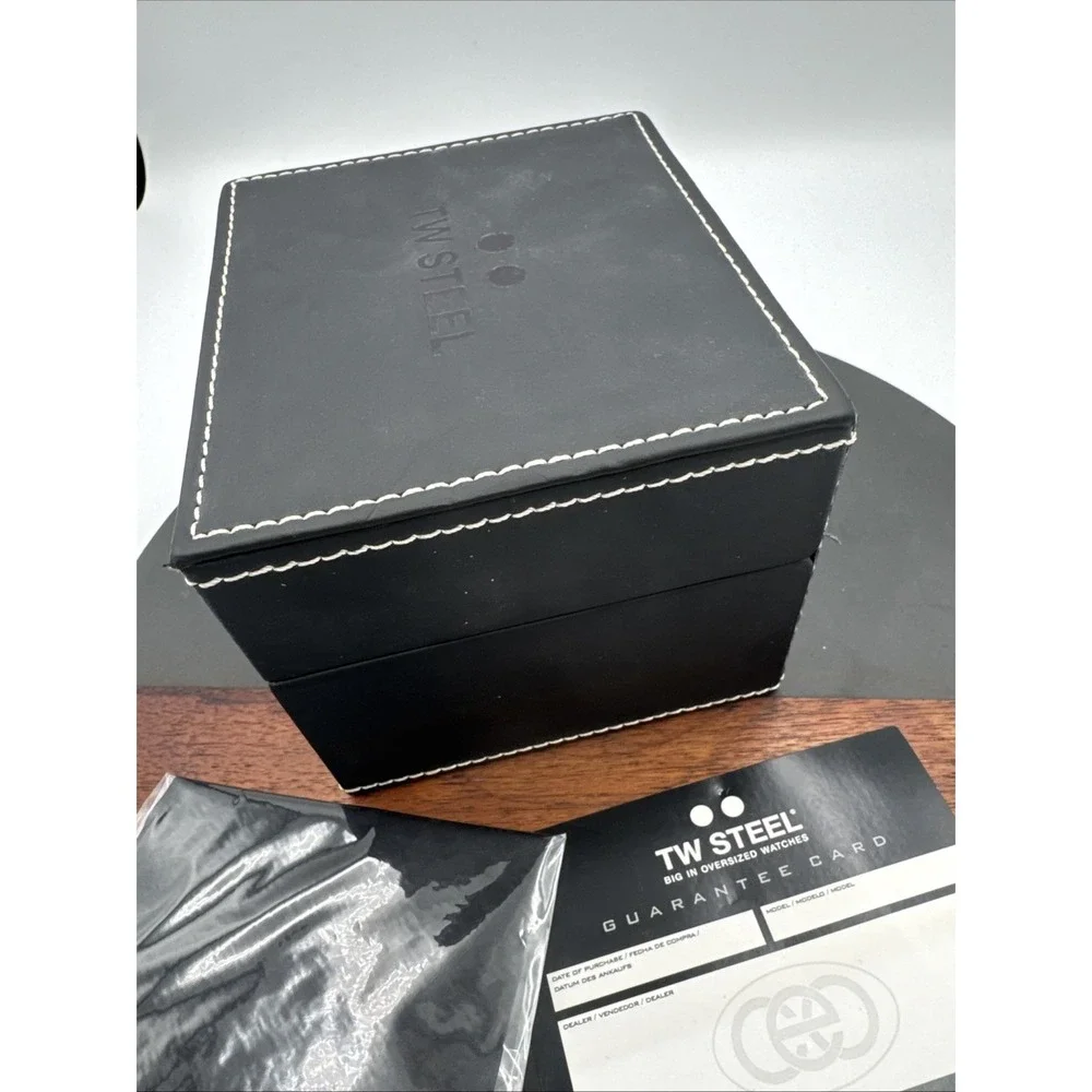 TW STEEL Watch BOX ONLY With Black Surface Cloth And Card